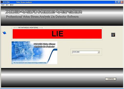 X13-VSA Home Voice Stress Analysis Lie Detector Software App